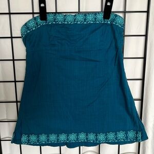 J Crew Turquoise Strapless Top Size 2